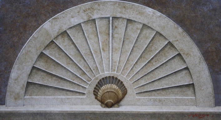 Shuttered Fanlight with Scallop Shell