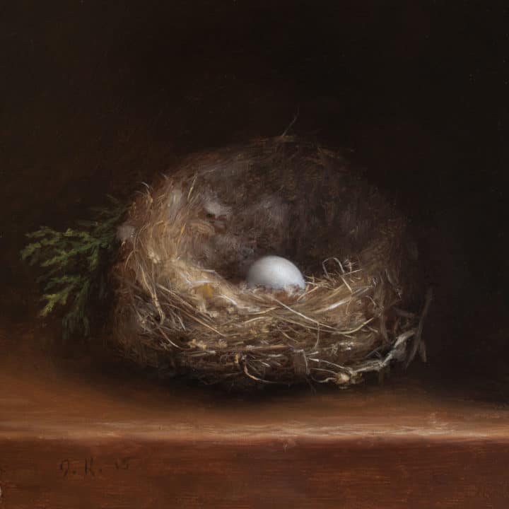 Nest with Egg and Cypress