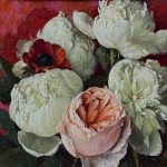 Peonies and Juliet Rose