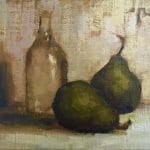 Two Pears and Glass