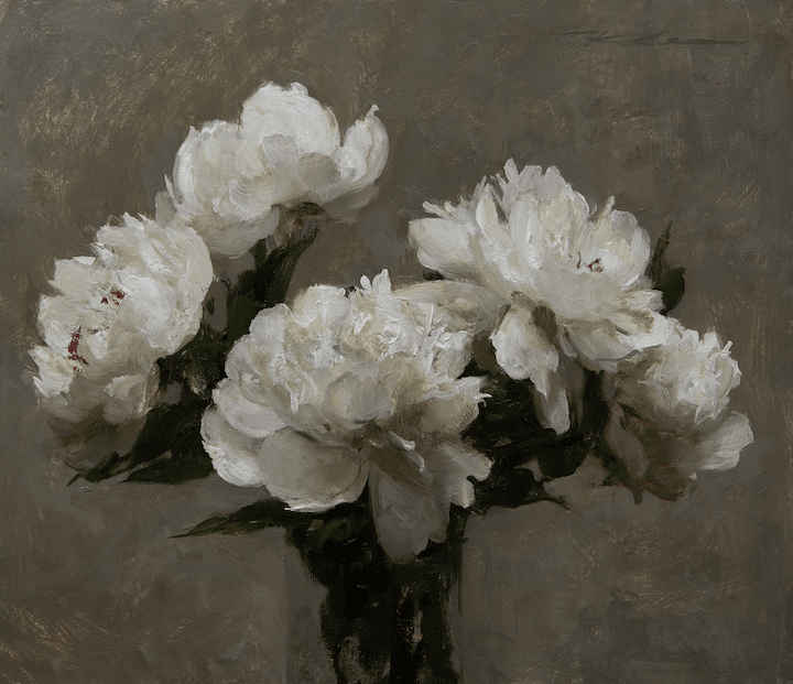 White Bouquet of Peonies, 2024